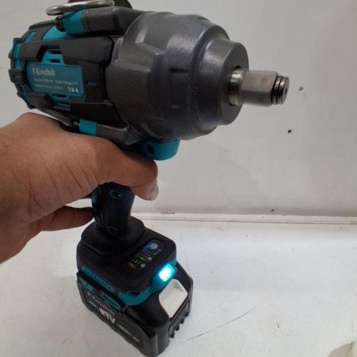 P-KOYEBOLT CORDLESS HIGH TORQUE IMPACT WRENCH KIT WITH 2 BATTERIES- 21 V, 2300 RPM - TEAL AND BLACK image 6