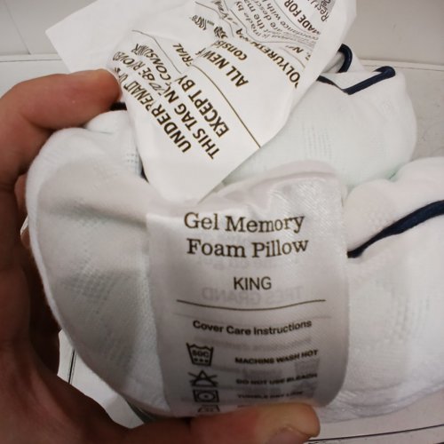 WEEKENDER GEL MEMORY FOAM BED PILLOW - KING 16X35X5" - WHITE (MODEL: WKSS30GF) image 7