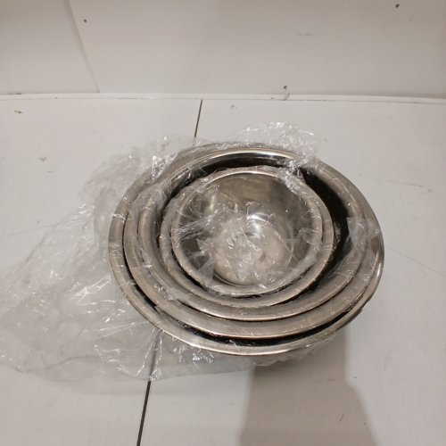 5PC ASSORTED SIZE STAINLESS STEEL MIXING BOWLS image 2