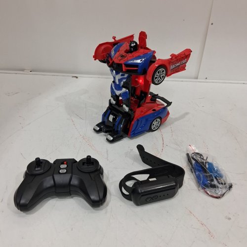 TECNОCK REMOTE CONTROL TRANSFORMING RC CAR WITH LED LIGHTS - 2.4GHZ - RED AND BLUE (MODEL: YT6621) image 5