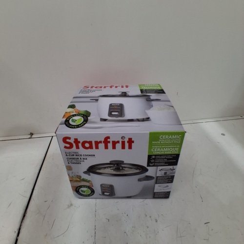 STARFRIT ELECTRIC RICE COOKER - 6 CUP CAPACITY - WHITE (MODEL: 024734) image 3