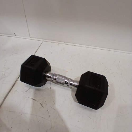 AMAZON BASICS RUBBER ENCASED HEX DUMBELL - 20LB - BLACK image 2