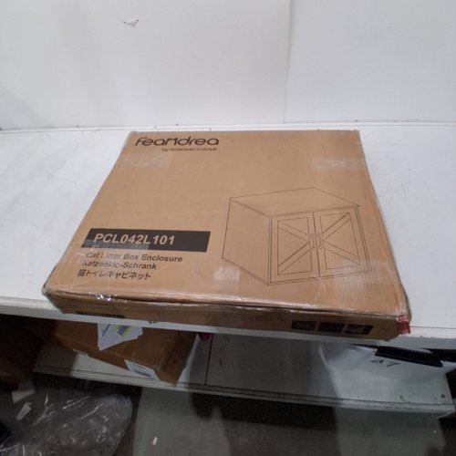 FEANDREA CAT LITTER BOX ENCLOSURE, HIDDEN LITTER BOX FURNITURE - RUSTIC BROWN (MODEL: PCL042L101) image 6