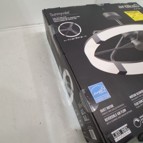 ARTIKA SUNNYVALE LED CEILING FAN, 2300 LUMEN - 28" - BLACK - (MODEL: 1806313 / 28FAN-SUVR-C1BL) image 4