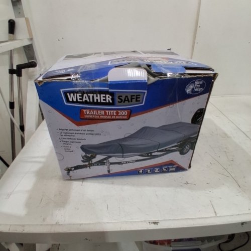 BPS TRAILER TITE WEATHERSAFE SD TRAILERABLE BOAT COVER - SIZE C (16FT-18FT) (98" BEAM) - GRAY (MODEL: TRL-C) image 8