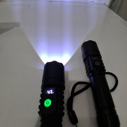 2PK OLIARIL RECHARGEABLE HIGH LUMEN LED FLASHLIGHTS - 990000 LM - BLACK (MODEL: 1670) image 2