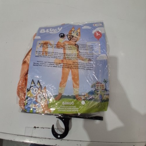 2PC KIDS DISGUISE BLUEY BINGO CHARACTER OUTFIT COSTUME WITH JUMPSUIT AND MASK - 3T-4T - ORANGE image 3