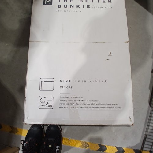 2PK MELIUSLY FOLDING MATTRESS SUPPORT BOARD - (TWIN) 38" X 75" - GRAY (MODEL: BKBTXL01_X2) image 2