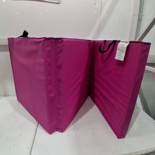 CAP BARBELL ALL PURPOSE FOLDING ANTI TEAR EXERCISE TRAINING AEROBIC FITNESS GYM & GYMNASTICS BALANCE MAT - 72" X 24" X 2" - PINK (MODEL: MTIS-9263-PK) image 2