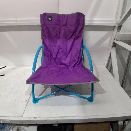 NORTHROAD FOLDING BEACH CHAIR WITH CUPHOLDER AND FLATBACK - 21" X 25" - PURPLE (MODEL: BL-188-PURPLEX2) image 2