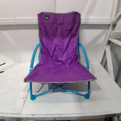 NORTHROAD FOLDING BEACH CHAIR WITH CUPHOLDER AND FLATBACK - 21" X 25" - PURPLE (MODEL: BL-188-PURPLEX2) image 3