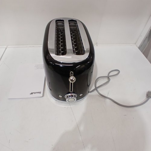 SMEG 50'S RETRO STYLE LONG SLOT TOASTER - BLACK (MODEL: TSF02BLUS) image 2
