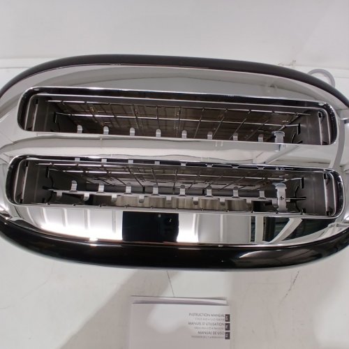 SMEG 50'S RETRO STYLE LONG SLOT TOASTER - BLACK (MODEL: TSF02BLUS) image 3
