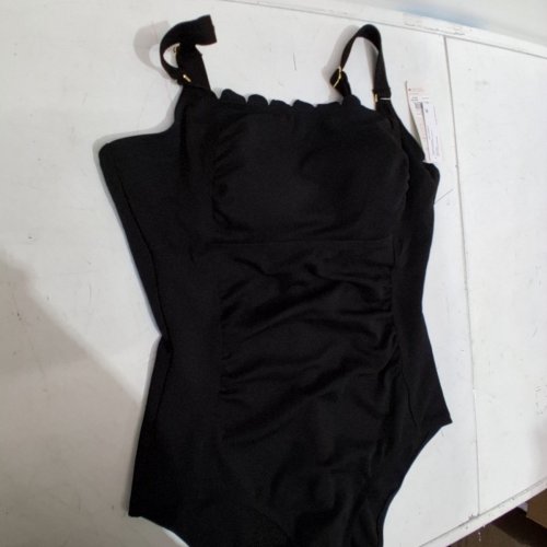 KRISTA SCALLOP NECK ONE PIECE D-CUP SWIMSUIT - XXL SIZE 16 - BLACK image 3