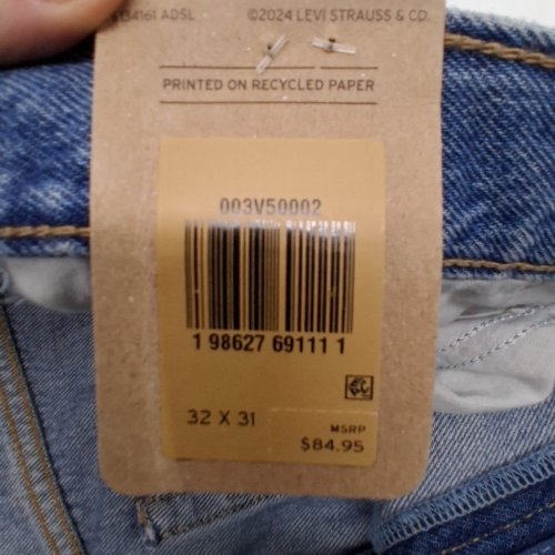 LEVI'S WOMEN'S CINCH BARREL LEG JEANS - 32 X 31 - BLUE image 2