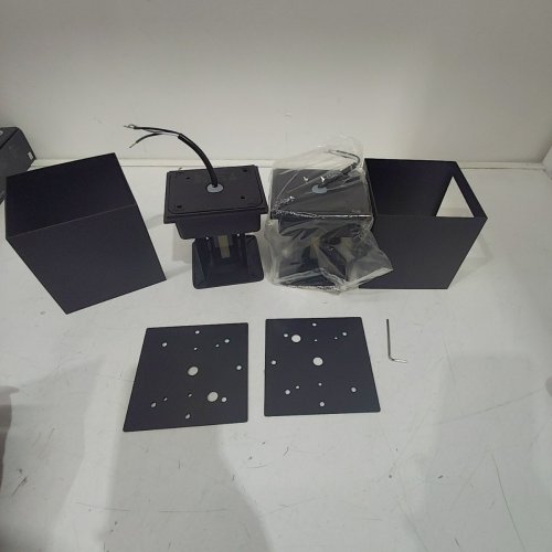 2PK EASYHOMEUSA LED OUTDOOR MODERN WATERPROOF WALL LIGHTS - 3000 K-6500 K - BLACK (MODEL: ESVB-15K4) image 4