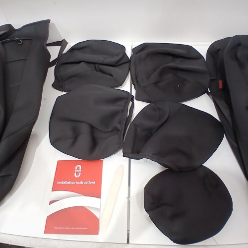 13PC EKR WATERPROOF SEAT COVERS SET - CUSTOM FIT FOR TOYOTA TUNDRA 2014-2021 - BLACK/NEOPRENE image 3