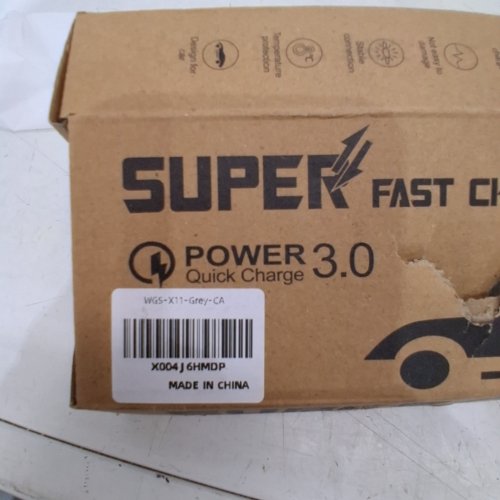 4-IN-1 FAST CAR CHARGER WITH BUILT-IN TYPE-C & LIGHTNING CABLE - GREY (MODEL: WGS-X11-GREY-CA) image 2
