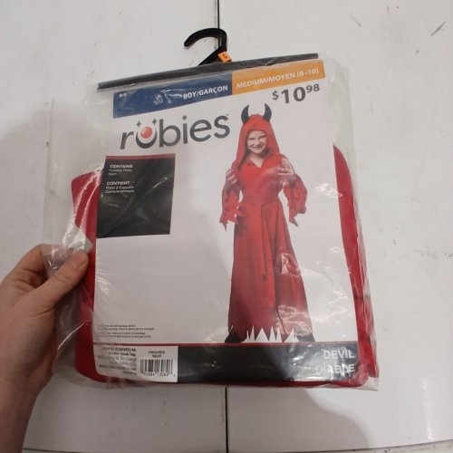 KID'S RUBIES DEVIL COSTUME - MEDIUM - RED (STYLE: DEVIL) image 2