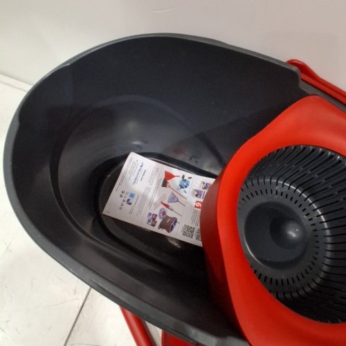 VILEDA EASYWRING SPIN MOP AND BUCKET SYSTEM WITH 2 EXTRA REFILL HEADS AND TELESCOPIC HANDLE - BLACK/RED (MODEL: 1898219) image 3