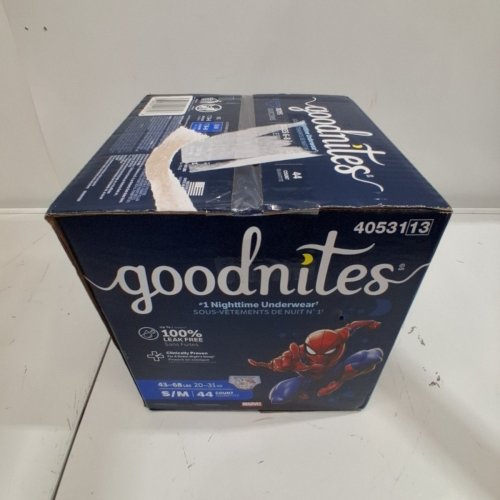 44PK GOODNITES BOYS' DISPOSABLE NIGHTTIME UNDERWEAR - S/M - SPIDERMAN image 2