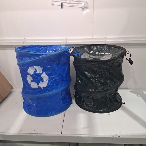 2PK COGHLANS POP GARBAGE& RECYCLE CONTAINERS - GREEN / BLUE image 2