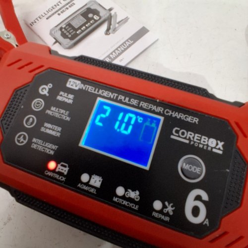 CAR BATTERY CHARGER & MAINTAINER -12V- RED/BLACK (MODEL: H-6CS) image 3