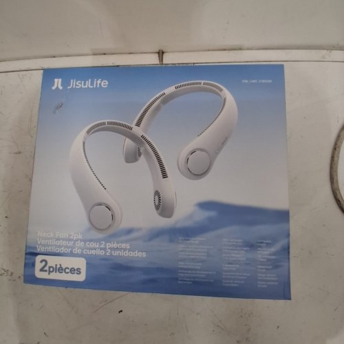 2PK JISULIFE RECHARGEABLE COOLING NECK FANS - WHITE (MODEL: 2789239) image 2