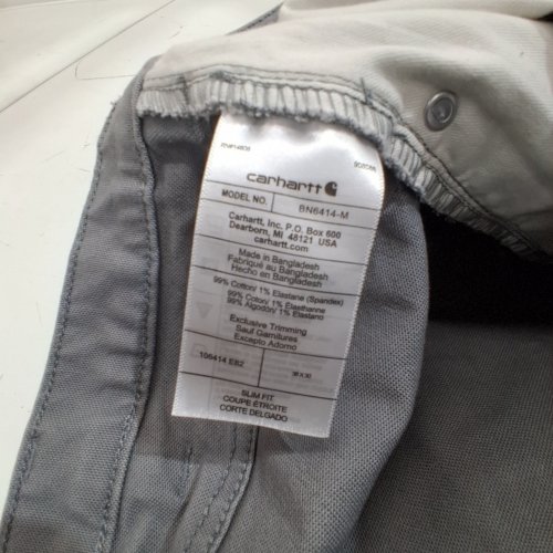 MEN'S CARHARTT RUGGED FLEX SLIM FIT TAPERED DUCK PANT - 36 X 30 - WEATHER ASH (MODEL: BN6414-M) image 2