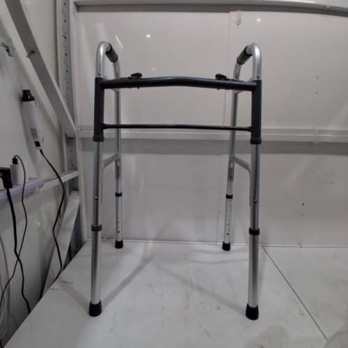 BIOS LIVING FOLDING WALKER WITH ADJUSTABLE HEIGHT - 32” TO 38.5" - 300LBS MAX - SILVER (MODEL: BD770) image 3