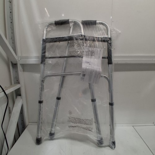 BIOS LIVING FOLDING WALKER WITH ADJUSTABLE HEIGHT - 32” TO 38.5" - 300LBS MAX - SILVER (MODEL: BD770) image 4