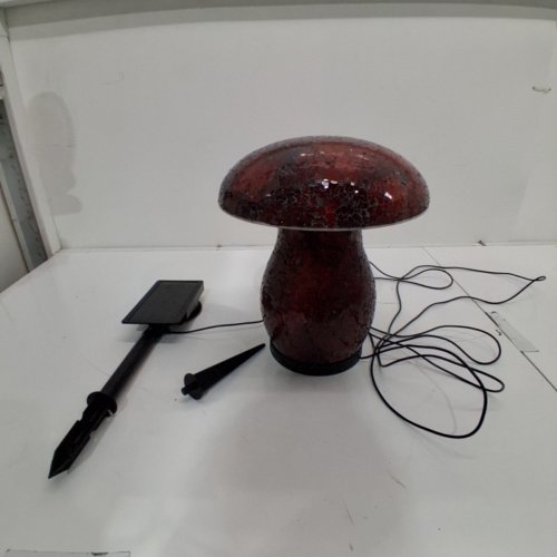 AURORA LIGHTING SOLAR MOSAIC MUSHROOM LIGHT - 10" - RED (MODEL : 1938047) image 2