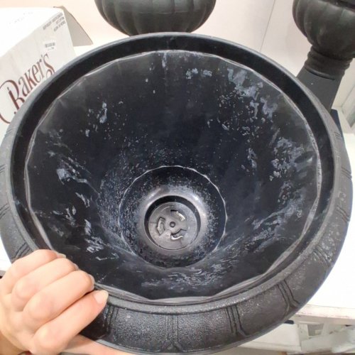 2PK VEVOR INDOOR/OUTDOOR GARDEN PRODUCTS DELUXE PLASTIC URN PLANTER/FLOWER POT - 9.8" X 16.5" - BLACK (PL50BK-2) image 4