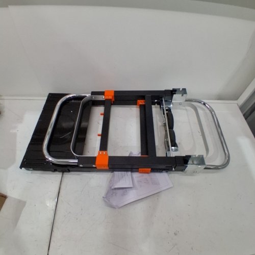 3-IN-1 HEAVY DUTY FOLDING HAND TRUCK -220LB-660LB - BLACK AND ORANGE (MODEL: 2220A) image 3
