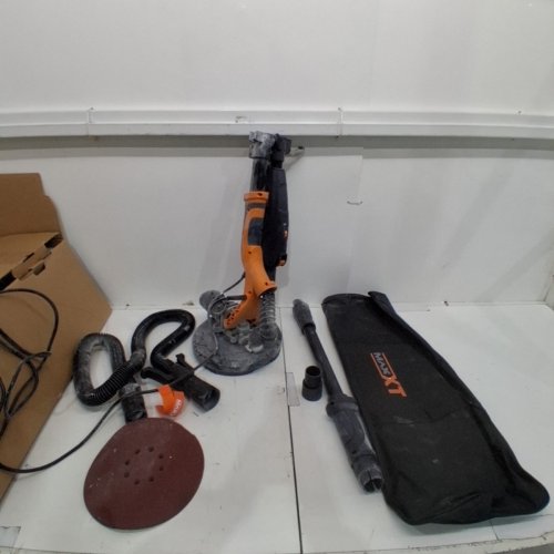 MAXXT DUSTLESS ELECTRIC DRYWALL SANDER WITH CARRY BAG - 13FT HOSE/9" DISCS/600-1500RPM - BLACK/ORANGE (MODEL: R7233A-F) image 3