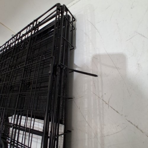 YAHEETECH COLLAPSIBLE METAL DOUBLE DOOR DOG CRATE WITH DIVIDER AND REMOVABLE TRAY - 36" X 22.5" X 25" - BLACK (MODEL: 593334) image 3