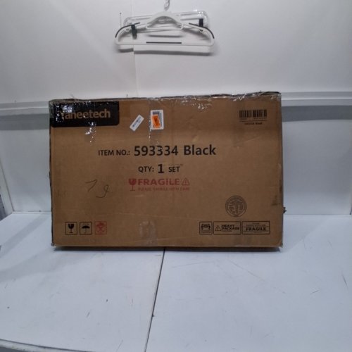 YAHEETECH COLLAPSIBLE METAL DOUBLE DOOR DOG CRATE WITH DIVIDER AND REMOVABLE TRAY - 36" X 22.5" X 25" - BLACK (MODEL: 593334) image 4