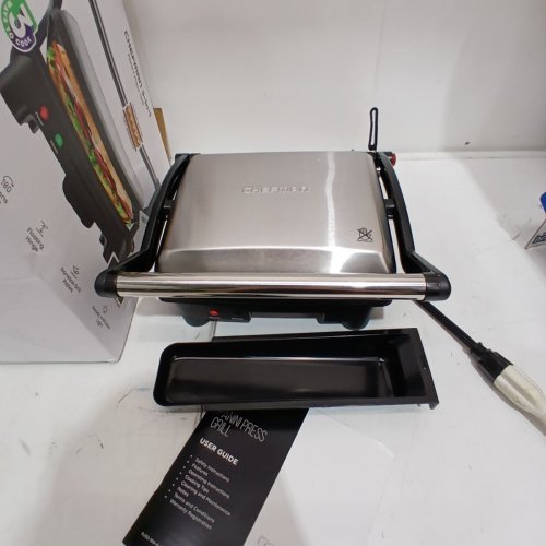 CHEFMAN 3-IN-1 GRILL & PANINI PRESS - STAINLESS STEEL (MODEL: RJ02-180-4) image 3
