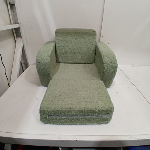 KIDBLOOM 3-IN-1 SOFT FOLD-OUT KID'S SOFA CHAIR, UPHOLSTERED ARMCHAIR - GREEN image 2