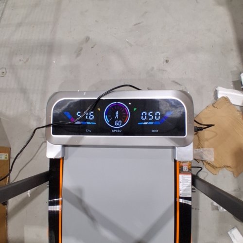 TRISOMY WALKING PAD TREADMILL WITH MANUAL INCLINE AND BLUETOOTH SPEAKER - 3.5HP, 6MPH MAX - SILVERY GRAY - (MODEL: SD-801) image 2
