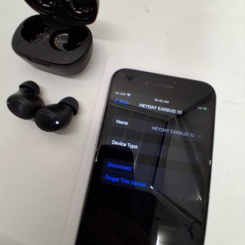 HEYDAY BLUETOOTH TRUE WIRELESS EARBUDS - SWEAT RESISTANT - BLACK image 2