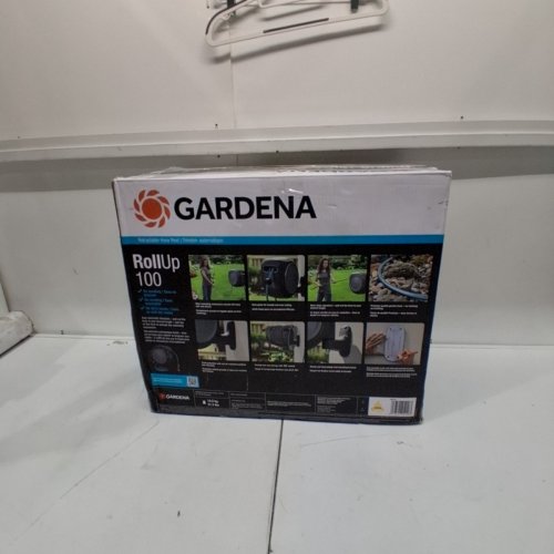 GARDENA 100FT WALL MOUNTED RETRACTABLE REEL WITH HOSE GUIDE, GREY (MODEL: 8055) image 6