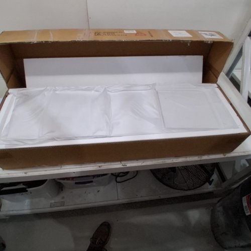 IWELL WOODEN BATHROOM CABINET WITH 2 DOORS & 2 DRAWERS - 42" X 11" X 24" - WHITE (MODEL: ISNG008W-HY) image 4