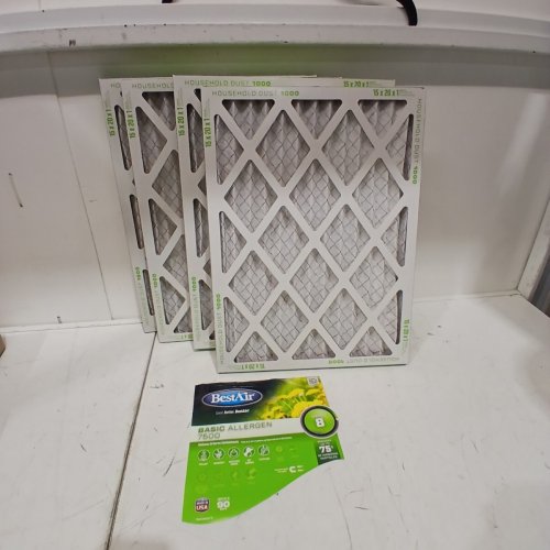 4PK BESTAIR MERV 8 BASIC ALLERGEN 7500 AIR FILTER - 15" X 20" X 1" - WHITE (MODEL : B1-1520-8.4) image 2