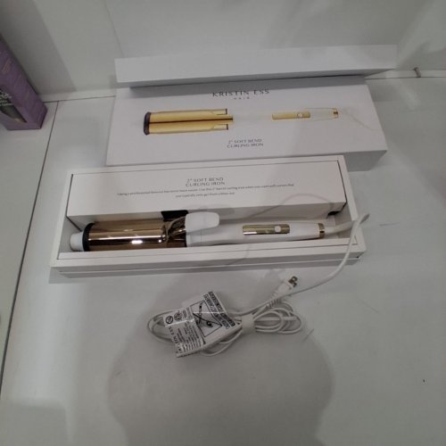KRISTIN ESS SOFT BLEND CURLING IRON - 2" - WHITE/GOLD - (MODEL:KES0193) image 4