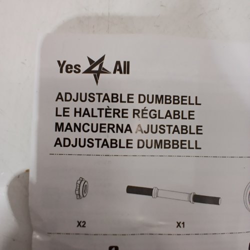 YES4ALL ADJUSTABLE CAST IRON DUMBBELL SET - 40 LBS - BLACK image 2