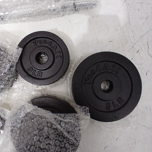 YES4ALL ADJUSTABLE CAST IRON DUMBBELL SET - 40 LBS - BLACK image 4