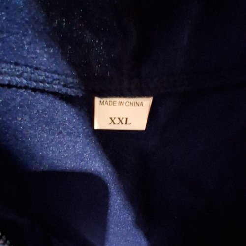 MEN'S LIGHTWEIGHT ZIP UP HOODED SWEATSHIRT - XXL - NAVY BLUE image 3