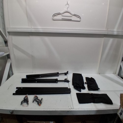 HEAVY DUTY BACKDROP STAND PIPE AND DRAPE PHOTOGRAPHY BACKDROP STAND KIT - BLACK image 2