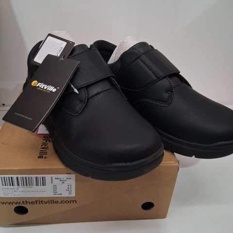 MEN'S FITVILLE EASYTOP DELUXE DRESS SHOES - 9.5W - BLACK (STYLE: ETDCBLACK115_W) image 2